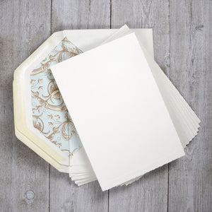 Stationery Blank Notecard Set of 10, Rossi Pale Blue Cards