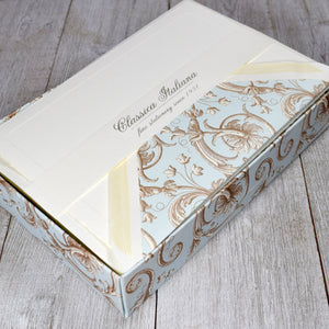 Stationery Blank Notecard Set of 10, Rossi Pale Blue Cards