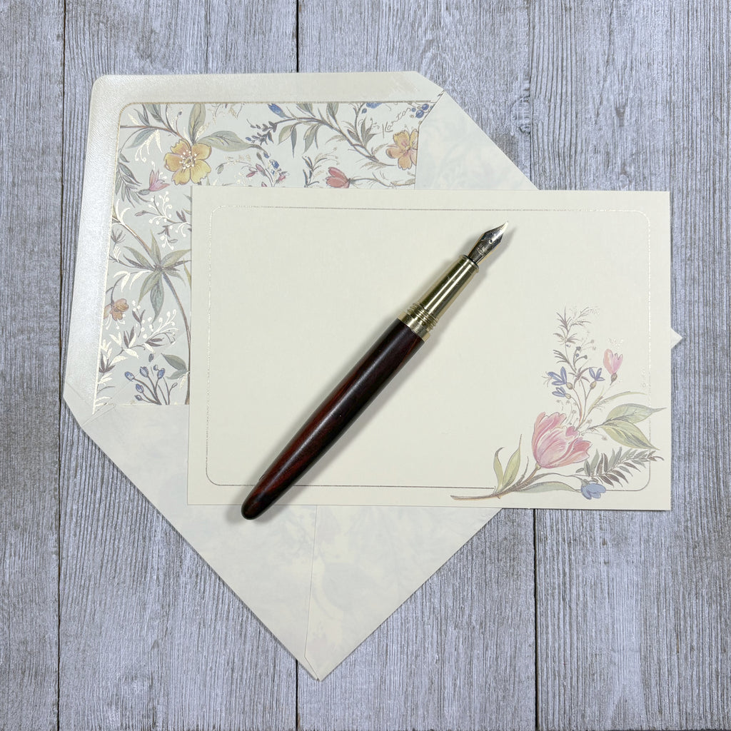 Floral Note Card and Envelope Set of 10, Kartos Primavera Cards