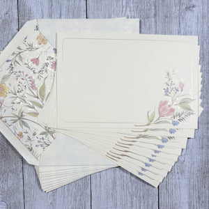 Floral Note Card and Envelope Set of 10, Kartos Primavera Cards