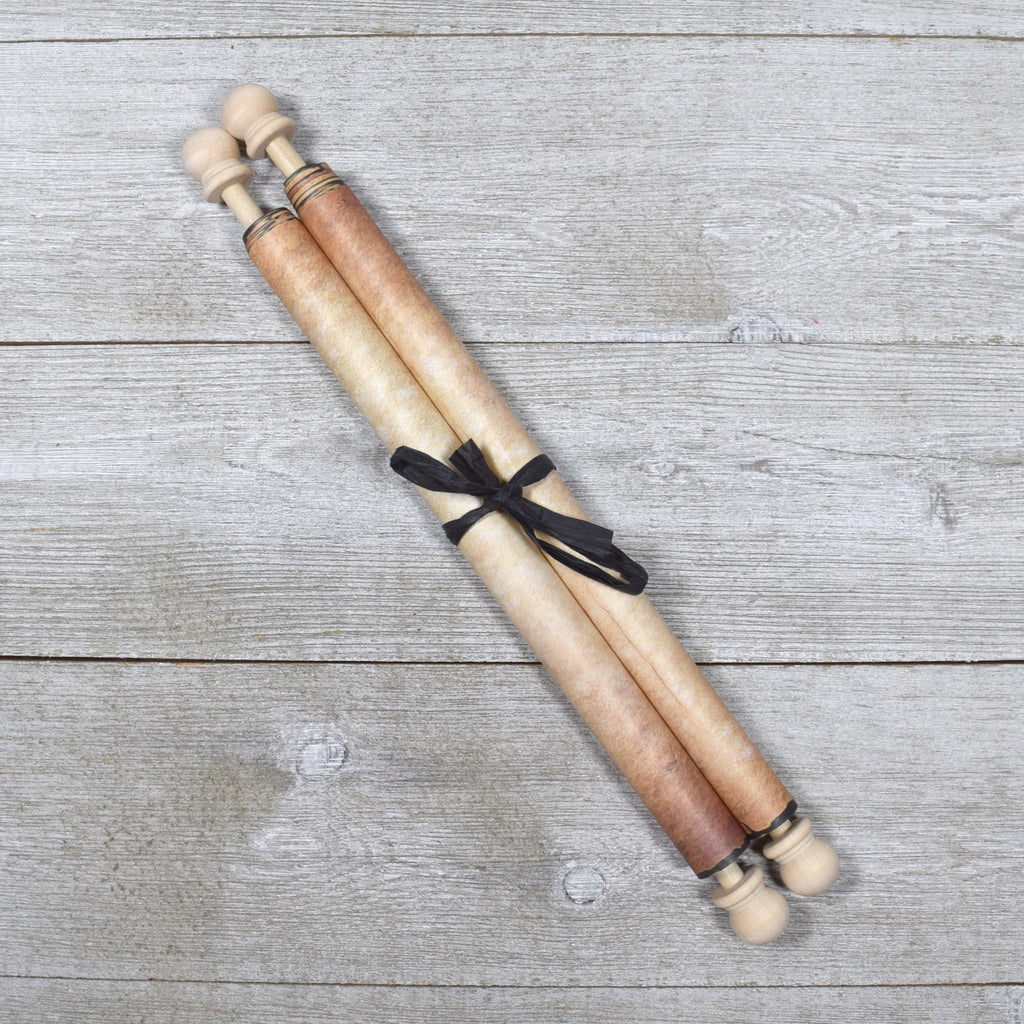 Sorcerer's Scroll : Old Paper Scroll on Wood Rods