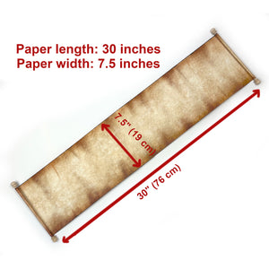 Sorcerer's Scroll : Old Paper Scroll on Wood Rods