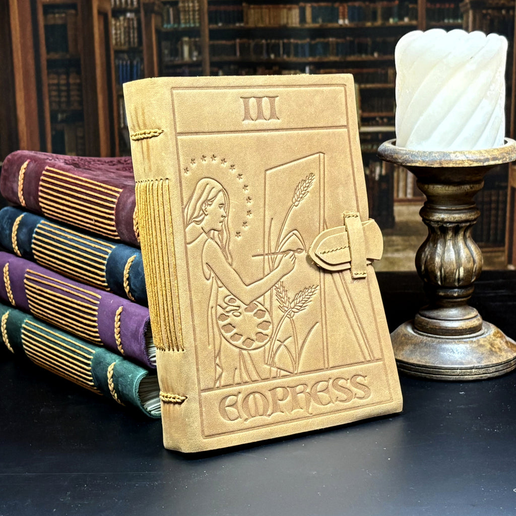 Tarot Card Leather Journal for Creativity