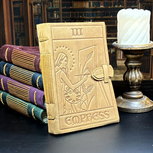 Tarot Card Leather Journal for Creativity