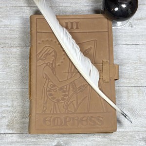 Tarot Card Leather Journal for Creativity