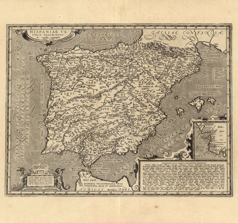 European map historical Spain 16th century