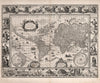 historical map of world 17th century