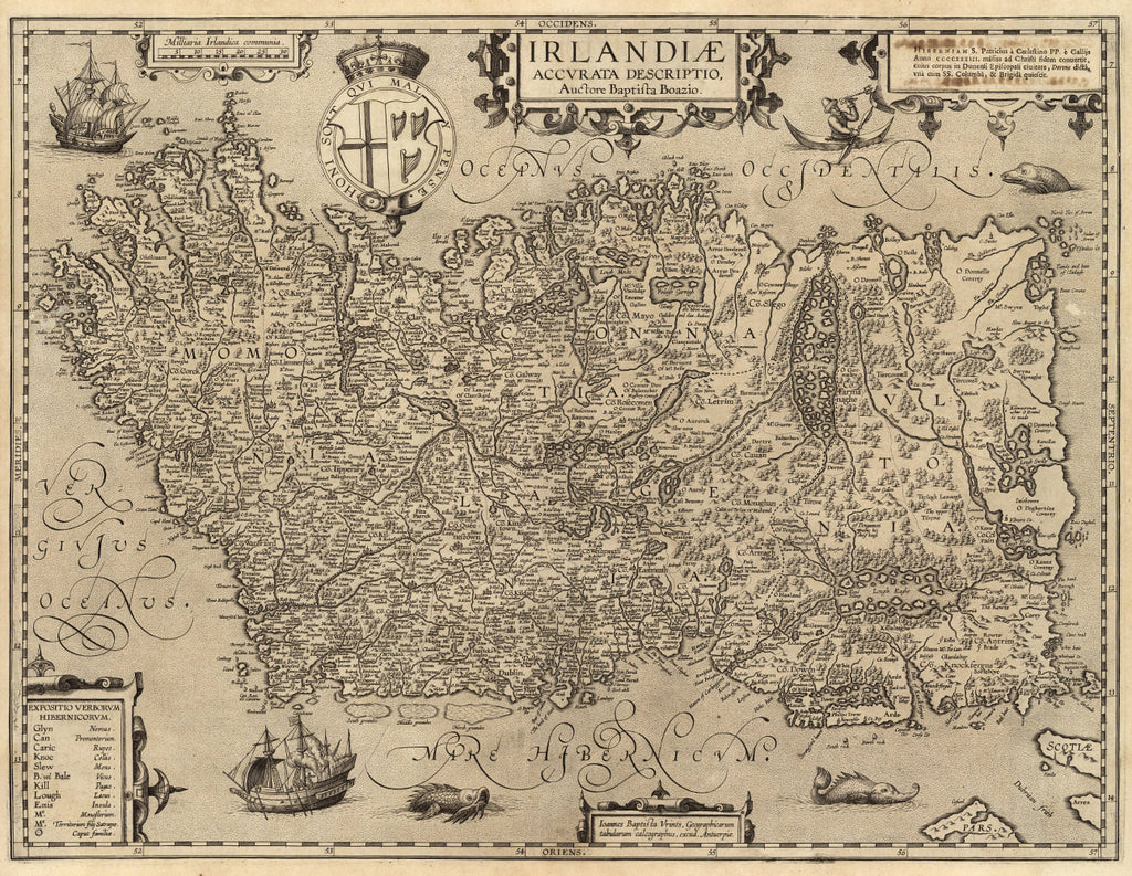 17th century Ireland map fine art reproduction