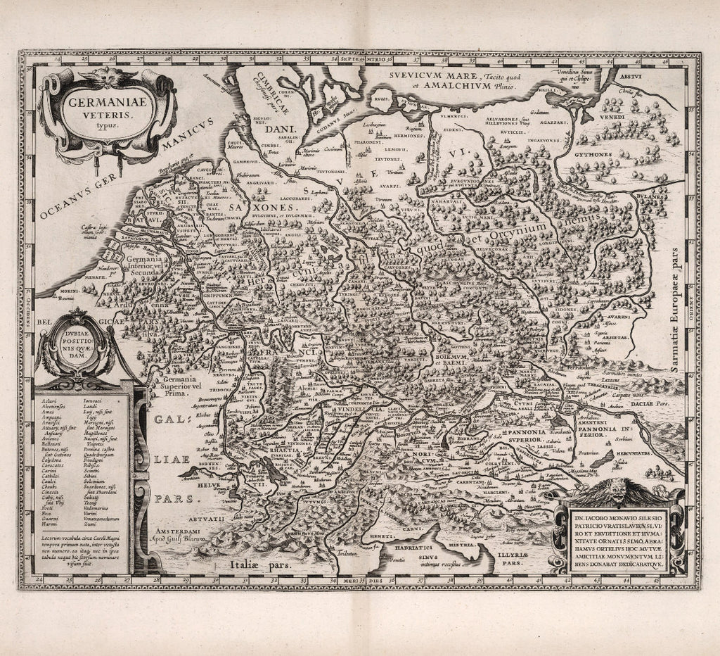 historical map of Germany from 17th century