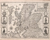 historical map of Scotland from 17th century