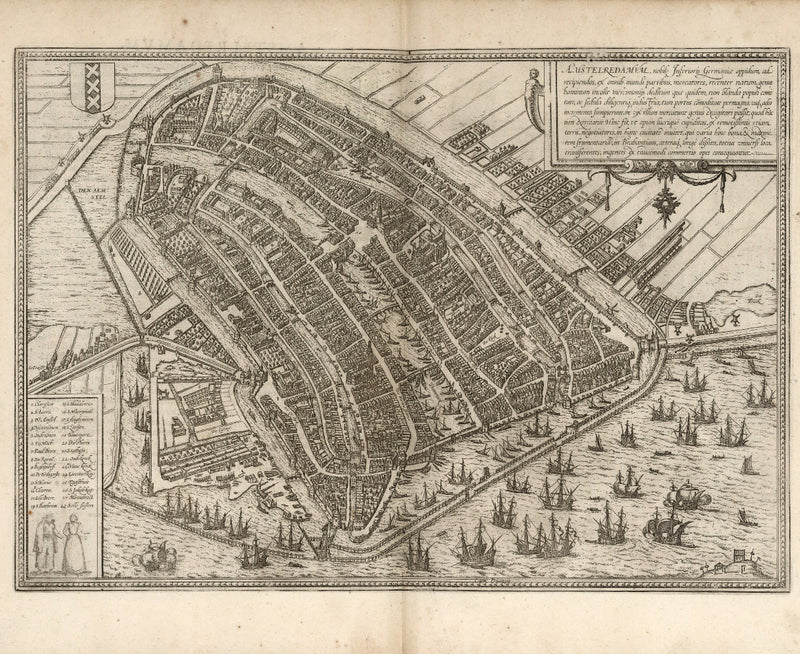 historical city map Amsterdam 16th century