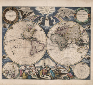 historical world map 17th century