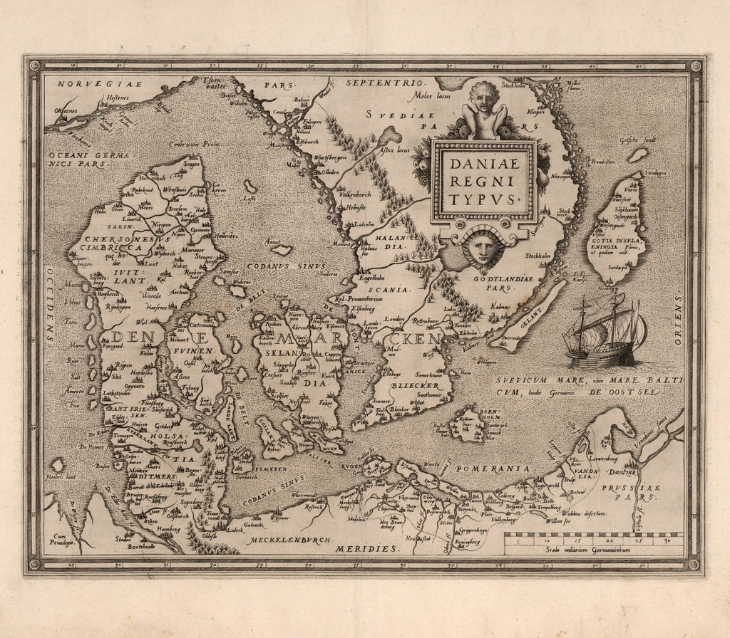 fine art reproduction Denmark 16th century coastal map