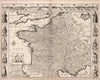 map reproduction art print France and Europe 17th century Renaissance