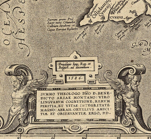 Spanish map inscription