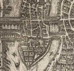 Paris map detail Île de la Cité