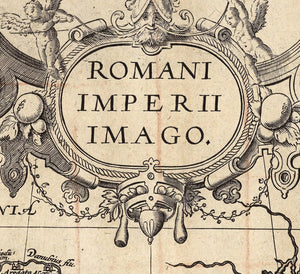Roman empire map detail Latin inscription