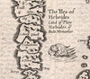 detail of Hebrides Isles with inscription and place names