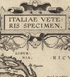 Italy map inscription Latin