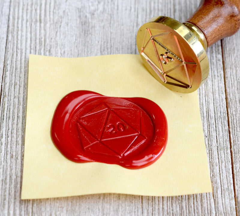 D20 Dice Wax Seal Stamp for RPG, LARP, and DND Props and Gifts