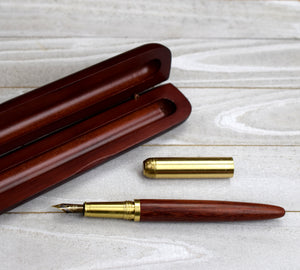 Classic Wood Fountain Pen and Case