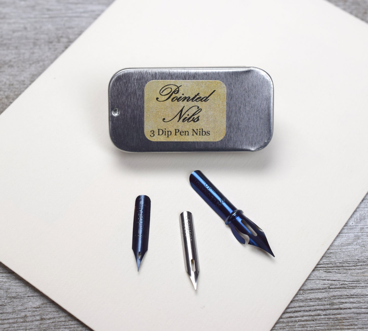 Pointed Calligraphy Nibs, Set of 3, for Dip Pens – ArteOfTheBooke