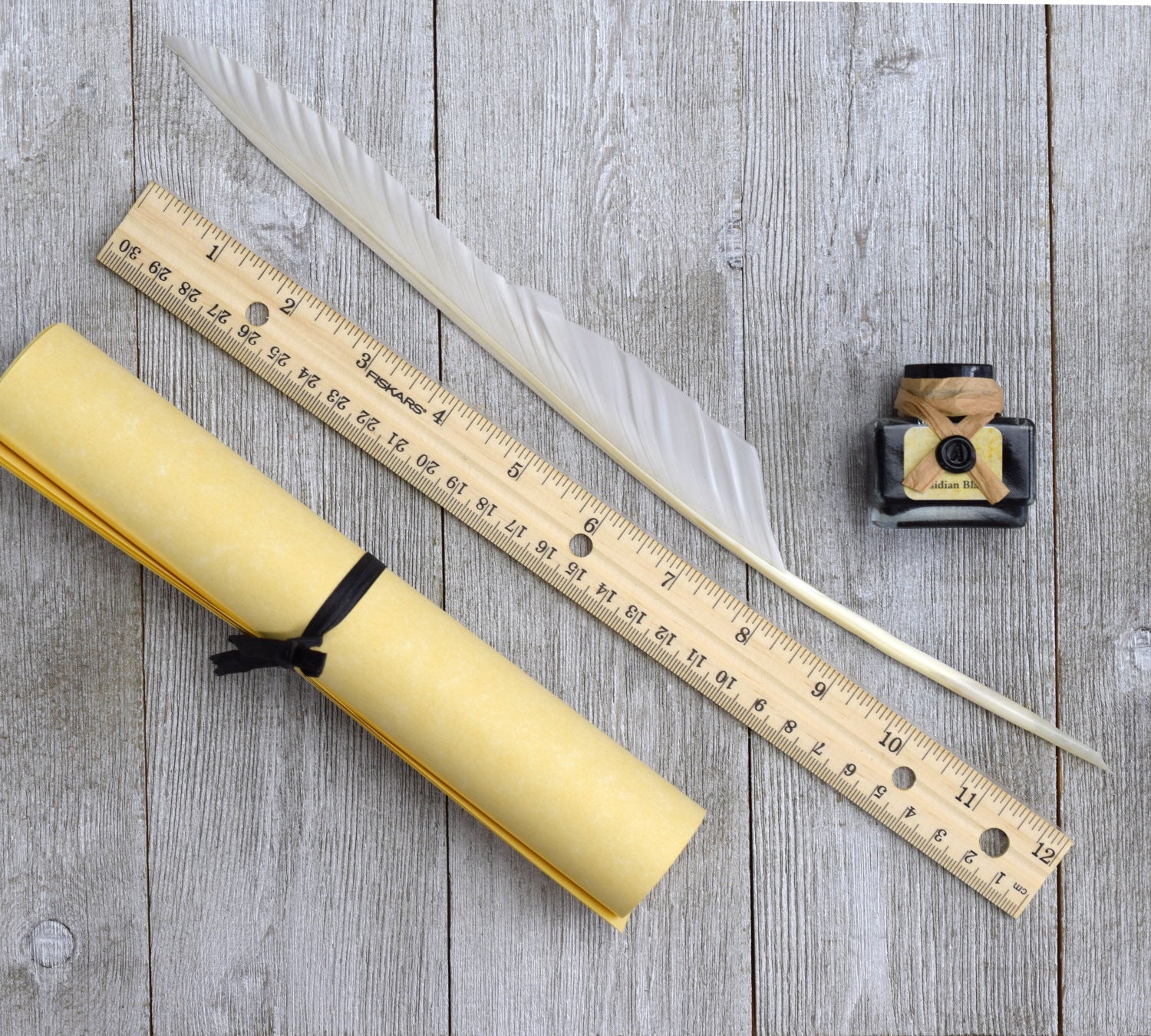 Renaissance Writing Set with Feather Quill, Ink, and Paper – ArteOfTheBooke