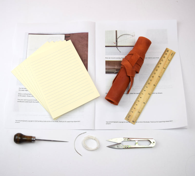 Leather Journal DIY Craft Kit Long-Stitch Binding – ArteOfTheBooke
