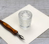 clear glass inkwell