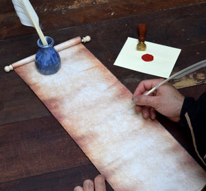 Sorcerer's Scroll : Old Paper Scroll on Wood Rods