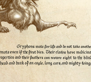 Mythological Beasts: Gryphon Fine Art Print