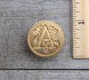 closeup of letter A wax seal stamp