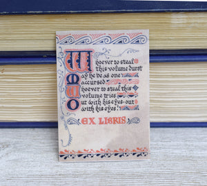 Ex Libris Book Plates: Medieval Library Book Curses, Set of 24 Self-Adhesive Labels