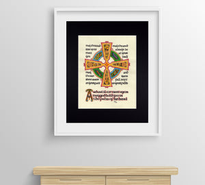 irish celtic cross fine art print