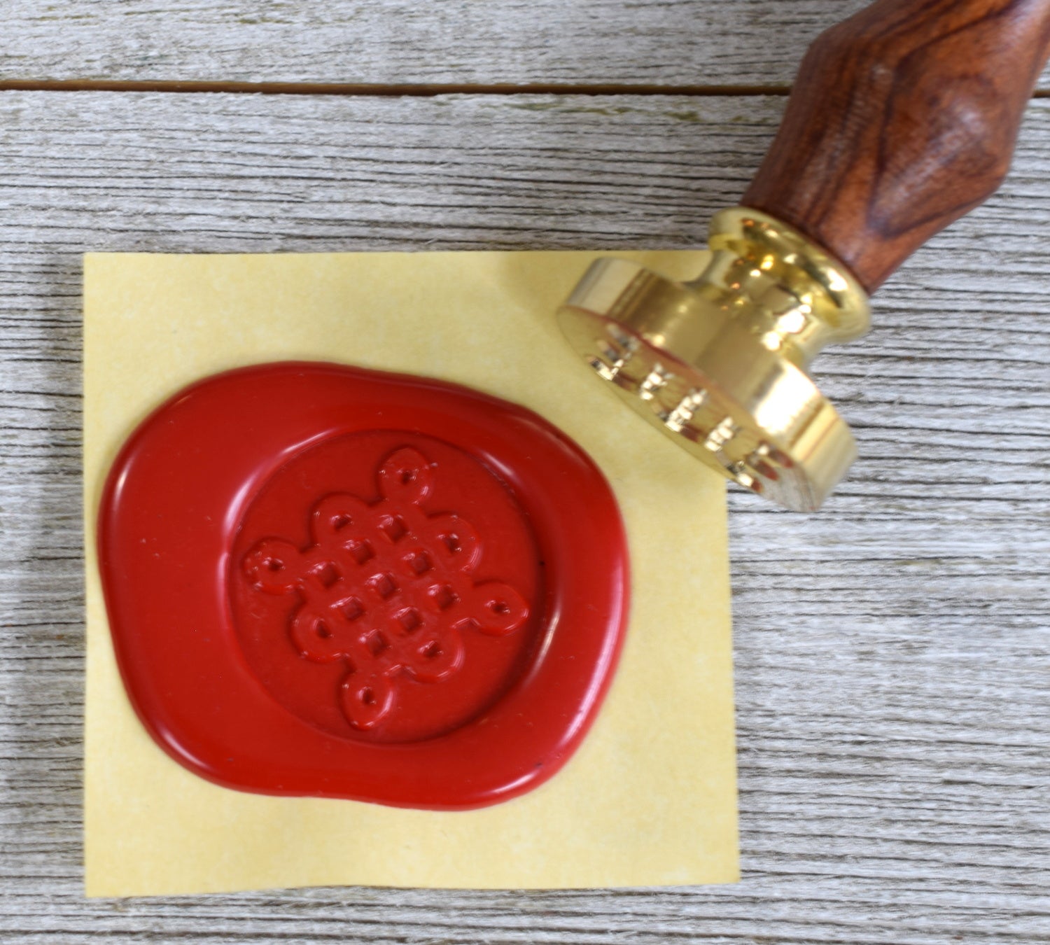 Cletic knot heart shape Sealing Wax Stamps Retro Copper Seals with Wooden  Hilt symbolizes magic, faith, and love