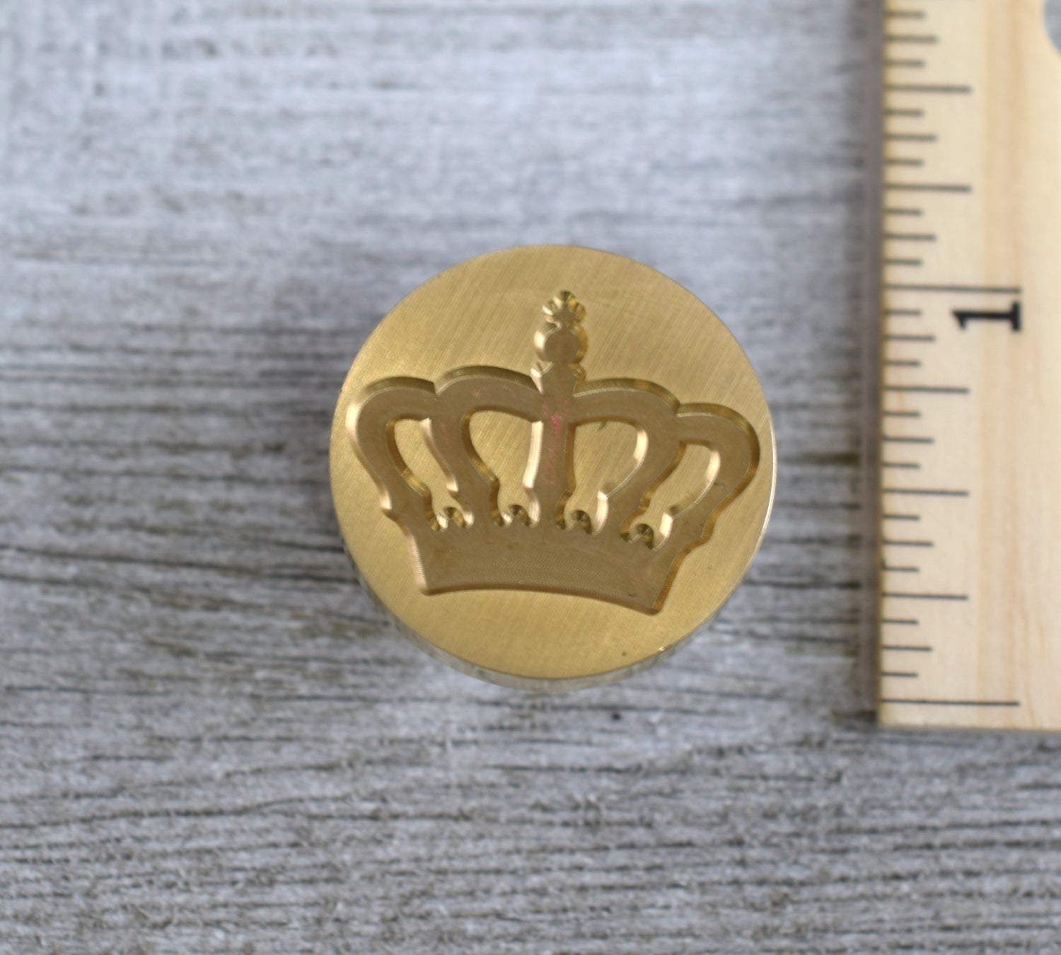 Crown Brass Seal Stamp with Optional Handle