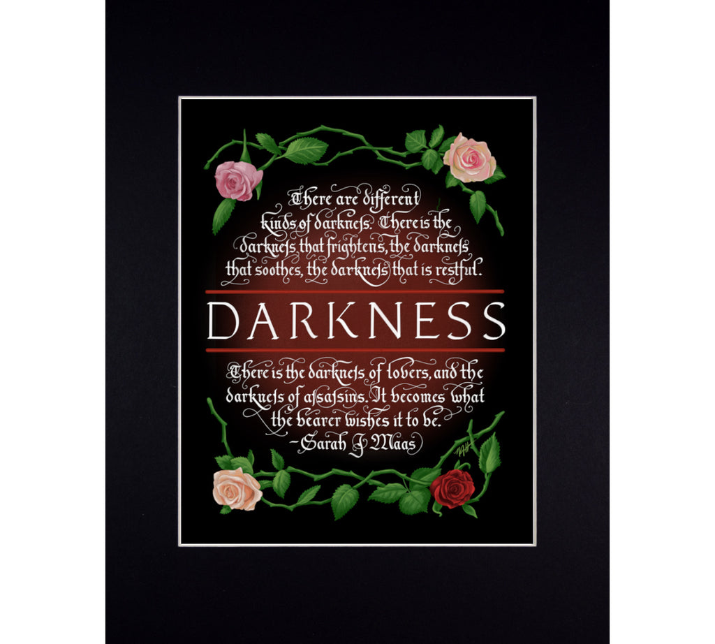 Darkness Quote Fine Art Print