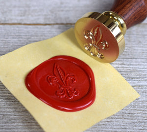 fleur de lis sealing wax stamp