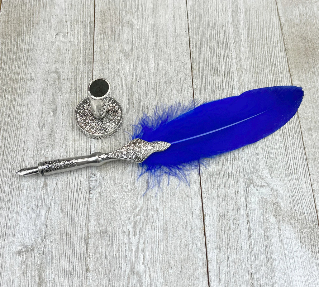 Feather Quill Pen with Stand