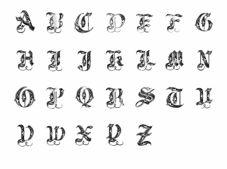 Alphabet Letter Brass Seal Stamp in Gothic Black Letter Style –  ArteOfTheBooke