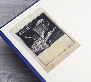 Ex Libris Book Plates with Medieval Helm and Sword: Set of 24 Self-Adhesive Labels
