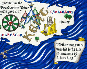 map detail Arthur's England print
