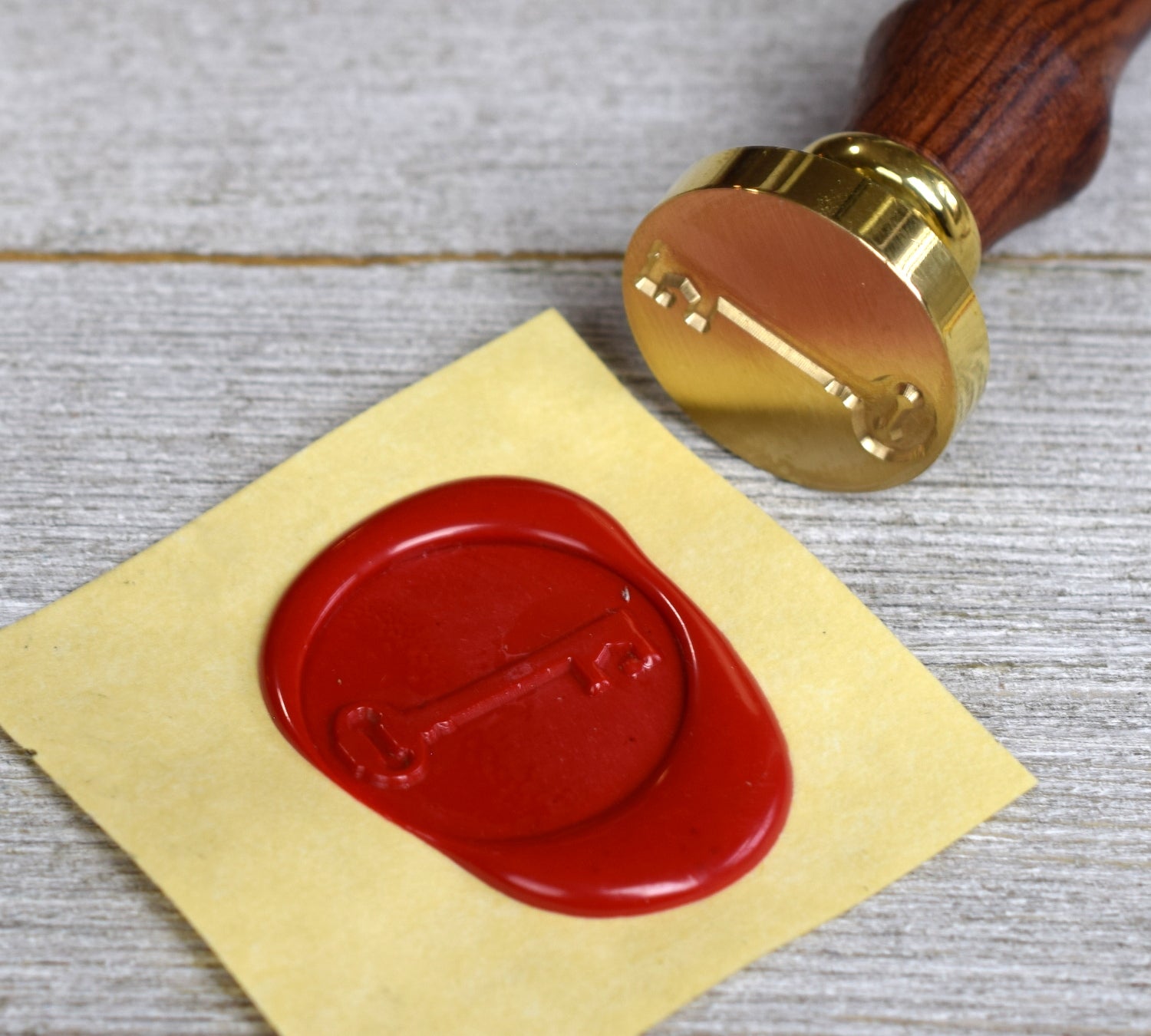 Merry Christmas Script Wax Seal Stamp with Black Wood Handle