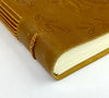 Tan Leather Journal with Mushroom Design