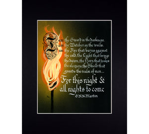 night's watch oath art print