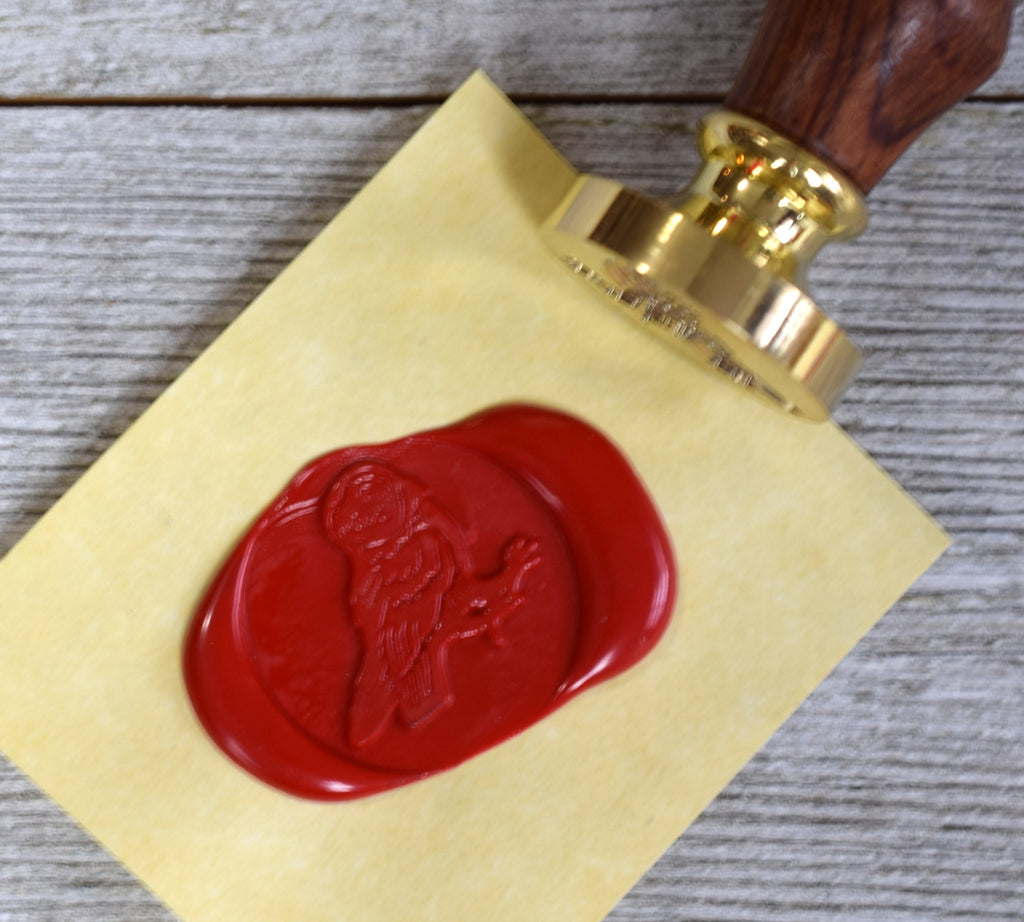 owl sealing wax stamp
