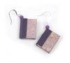 Purple Miniature Book Earrings