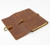 Buckle Leather Notebook, Refillable, Personalized with Name, Size A5