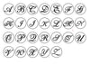 Alphabet Letter Brass Seal Stamp // Cursive Script