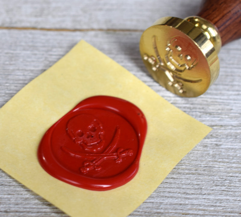 skull and swords wax seal stamp